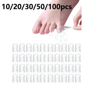10pcs-100pcs Toe Protection Silicone Caps, Relief for Corn Blister Pain, Soft Toe Sleeve Pads, Foot Care Accessories