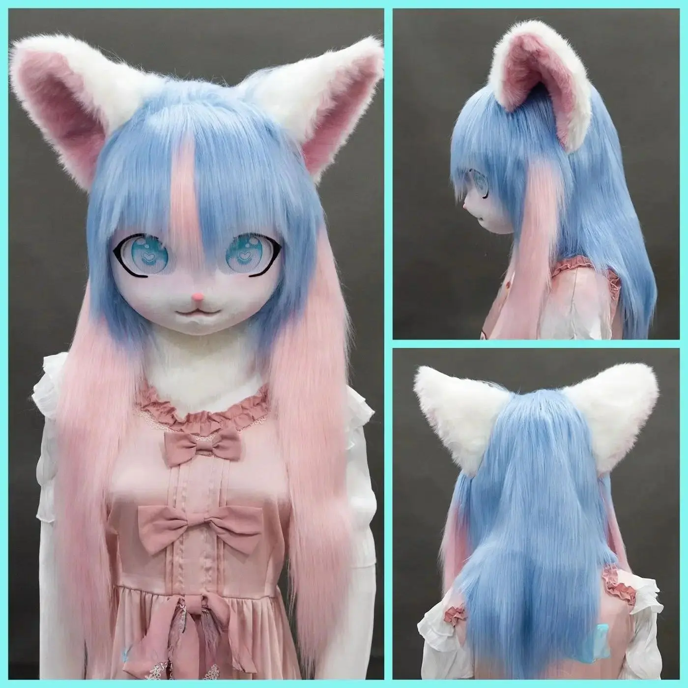 Fursuit Head Kigurumi Kig Furry Mask Cosplay Costume Paws Tail Comiket ...