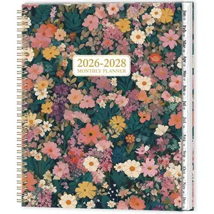 Monthly Planner 2026-2028 - 2 Year Monthly Planner/Calendar 2026-2028, July 2026 - June 2028, 9" x 11", 24 Monthly Tabs, Double-Sided Pocket, -wire Binding, Holidays, Inspirational Quotes