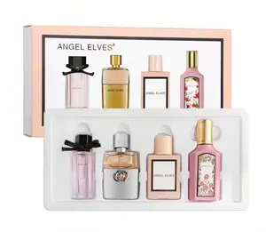 Angel Elves Perfume Set | Long-Lasting Floral 4 Bottles 120ML Collection | Fresh Perfume Spray Set for Women | Romantic & Elegant Fragrance | ok perfume | A floral fragrance collection perfume | women's perfume |mini perfumes
