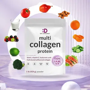 DEAL SUPPLEMENT Multi Collagen Peptides Powder - Edible Dietary Hydrolyzed Protein for hair, skin, nail, Beauty - Hyaluronic Acid, Biotin & Vitamin C