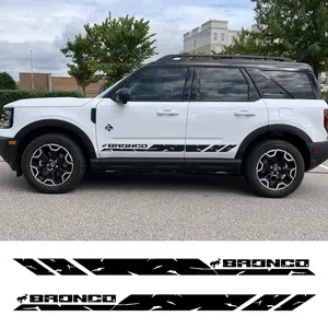 2pcs Car Vinyl Waterproof Sticker Graphics Kit Sport Side Door Decal Compatible with Ford Bronco Sport