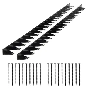 VEVOR Landscape Edging Border, 10Pcs 6 ft x 1.6 in Plastic Garden Edging with 60 Spikes, Sun-Resistant Flowerbed Borders, DIY Layout, No Dig Garden Edger Border Divider for Lawn Edgings for Yard