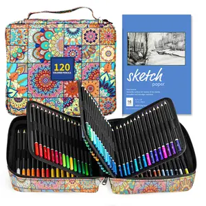 72/120 Premium Soft Core Colored Pencils for Artists, Adults Teens Coloring Drawing, Portable Zipper Case, Ideal for Creative Projects