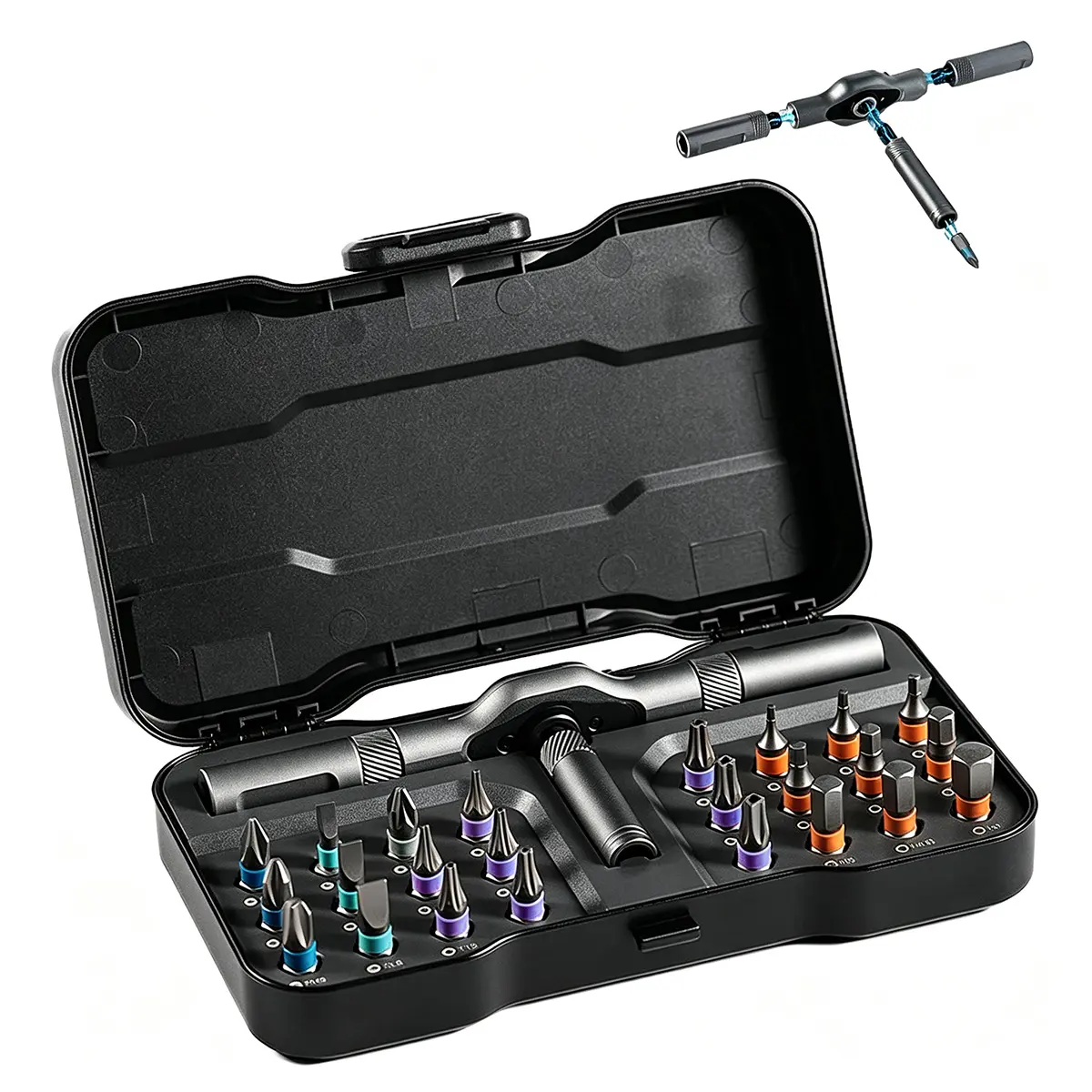 24 or 40 or 66 in 1 Magnetic Screwdriver Set, DIY Ratchet Mini Removable Self-Assembly Precision Screwdriver Tool Kit, Magnetic DIY Precision Tool Kit with Variety Head Styles for PC/Mobile/Watch/Bicycle