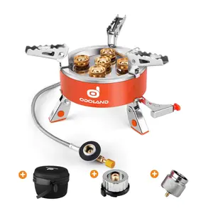 9000W Portable Camping Stove Lightweight Camp Stove Collapsible Backpacking Stove with EVA Box for Outdoor Camping Cooking Hiking and Picnic