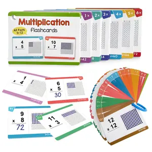 85 Pcs Thickened Math Multiplication Practice Tools, Reusable Erasable Flashcards, Interactive Learning Aids for Kids Ages 6-12, Learning Materials