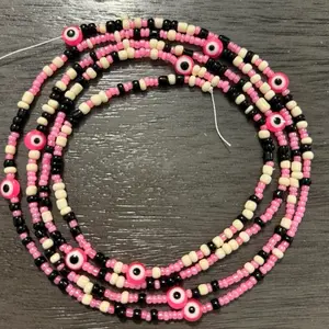 Pink panther tie on waist beads Pink panther tie on waist beads