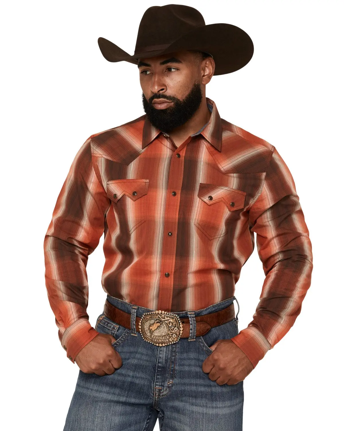 Cody James Men's Men'S Lure Lurex Plaid Print Long Sleeve Snap Stretch - Cjfa26w19-Rd