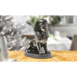 6"H Great Sphinx of Giza in Bronze Egyptian Sphinx Statue Home Decor Figurine