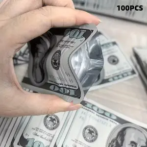 100 Reusable Zipper Storage Bags, Odor Proof Waterproof Polythene Bags, Self-Sealing Party Gift Bags, Ideal for Parties and Gifts