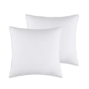COOKEY Throw Pillow Inserts Indoor White Square Decorative Pillows for Couch & Bed