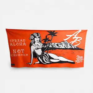 The Spread Aloha Towel - Crimson