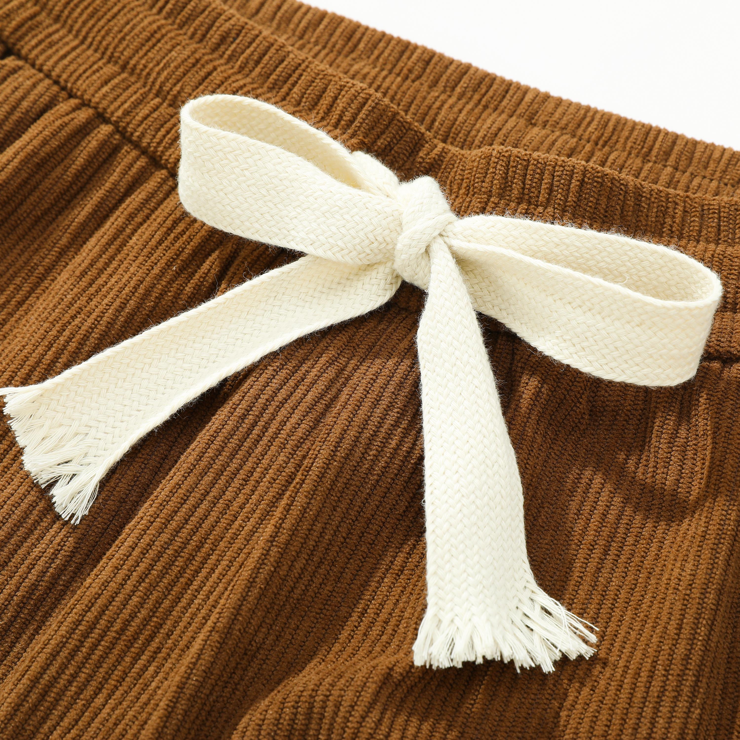 Men’s vintage corduroy casual pants, loose straight-leg long trousers, new for spring/autumn