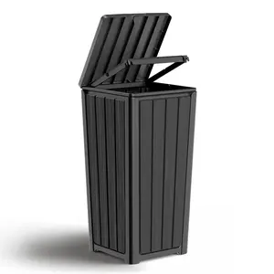 23 Gallon Trash Can,Outdoor Ash-bin in the Courtyard，Large-capacity, Lid-equipped Garbage Can