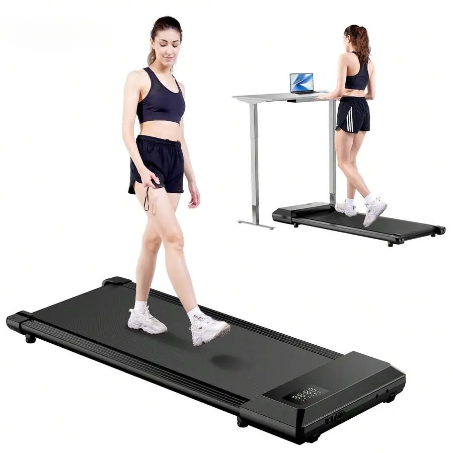 2026 Folding Flat Padded Under Desk Treadmill - Portable Walking Pad, 90 cm Walking Area, 265 lbs Capacity, Fitness Data Tracking, Home Office & Home Gym Exercise Equipment, Under Desk Treadmills, Walking Pad Treadmills