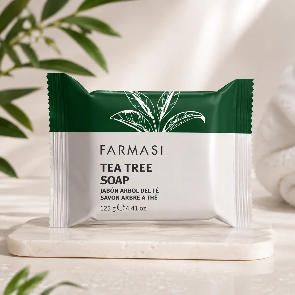 Farmasi Tea Tree Soap – Cleansing Bar with Tea Tree Oil, 4.41 oz (125 g)