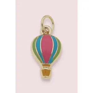 Rainbow Enamel Hot Air Balloon Charm