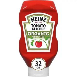 Heinz Organic Tomato Ketchup (32 oz Bottle) Flavor Dip Sauce Corn