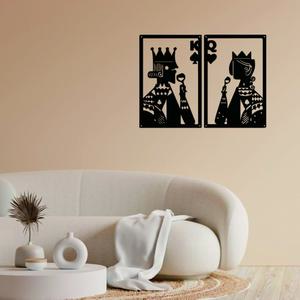 2pc Beautiful Poker Ace lron Metal Wall Art,Large Size Hang Metal Wall Art as Thanksgiving Halloween Christmas Graduation Anniversary Gift For Home Room Office Hotel Cafe Club Villa House Wall Decor