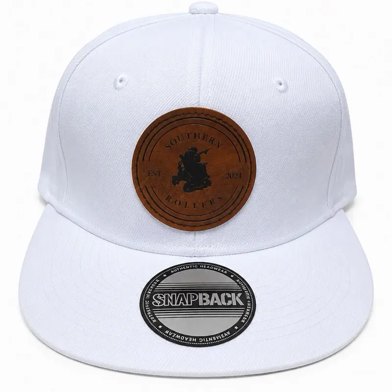 Southern rollers white flat bill style hat