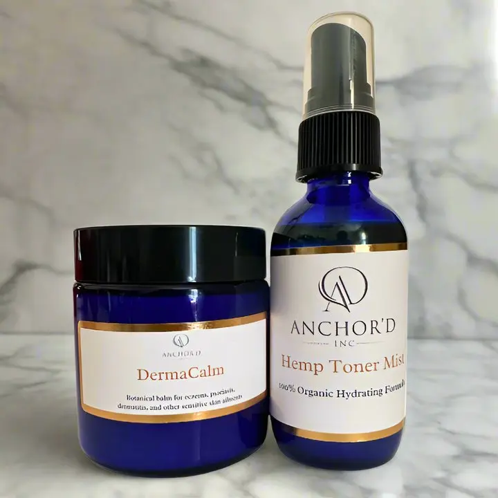The Calm & Restore Bundle - Dermacalm Soothing Balm & Botanical Toner Mist for Eczema, Psoriasis, & Trauma-affected Skin