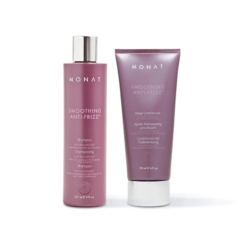 MONAT Smoothing Anti-Frizz Shampoo & Conditioner Duo – Frizz Control Haircare Set for Smooth, Soft Hair