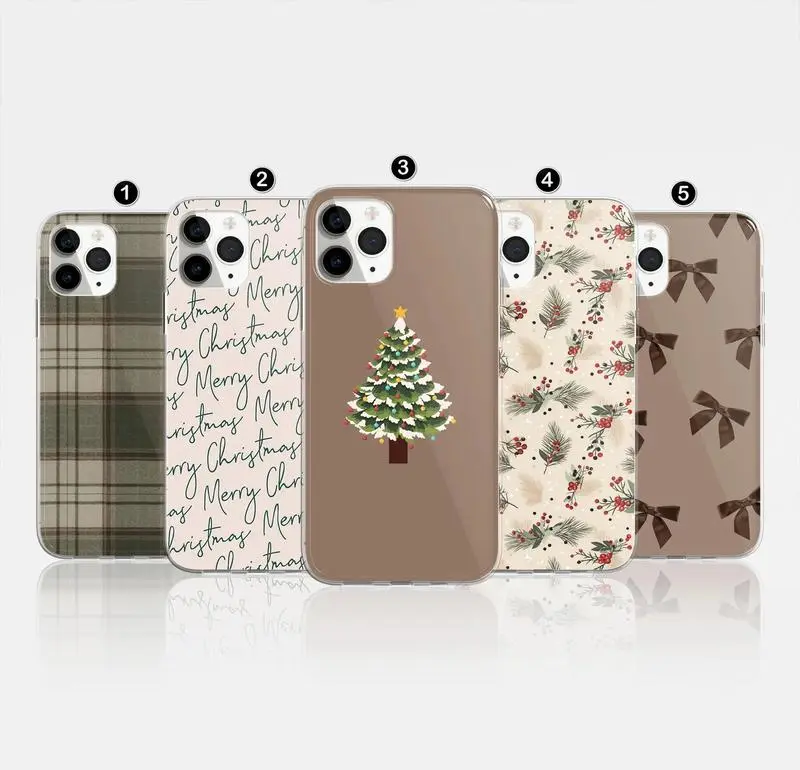 Christmas Phone Case, Aesthetic Winter pattern, Xmas Cover For Iphone/ Samsung