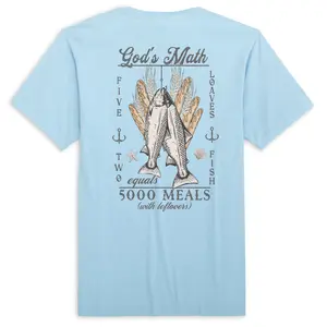 God's Math Women's T-Shirt - Medium Length Fitted Short Sleeve Crew Neck Casual Cartoon Tee for Summer 100% BCI Cotton