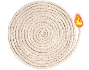 32.8 Ft 1/8in Diameter Oil Lamp Wicks, Round Cotton Lamp Wicks Burner, Braided Candle Replacement Wicks for Alcohol Kerosene Lamp Torches Lantern