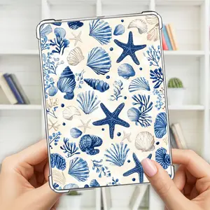 Kindle insert seaside shells, paperwhite, colorsoft, oasis, scribe, kobo, fire, ipad mini, bookish things, book lover, summer vibes
