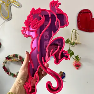 ElectricPanther- Tattoo-inspired Tiger Mirror, Bold Statement Art Wall Hanging Decor Decoration Artistic