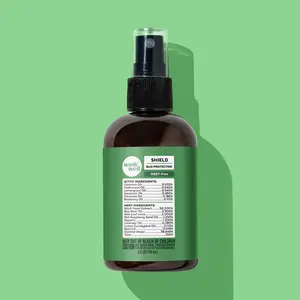 Wink Well Shield Bug Protection Spray Deet-free 4 oz Natural Essential Oils Cedarwood Aloe Family Friendly Formula Safe for all Ages