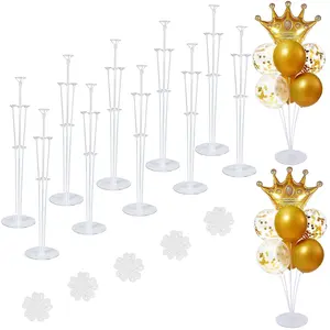 10-Piece Balloon Stand Set Balloon Holders for Floating Balloons Without Helium, Party Decor