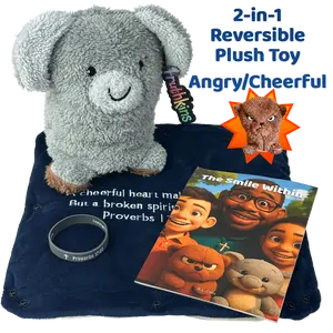 Angry to Cheerful Truthkins Set (Proverbs 17:22) REVERSIBLE VERSION