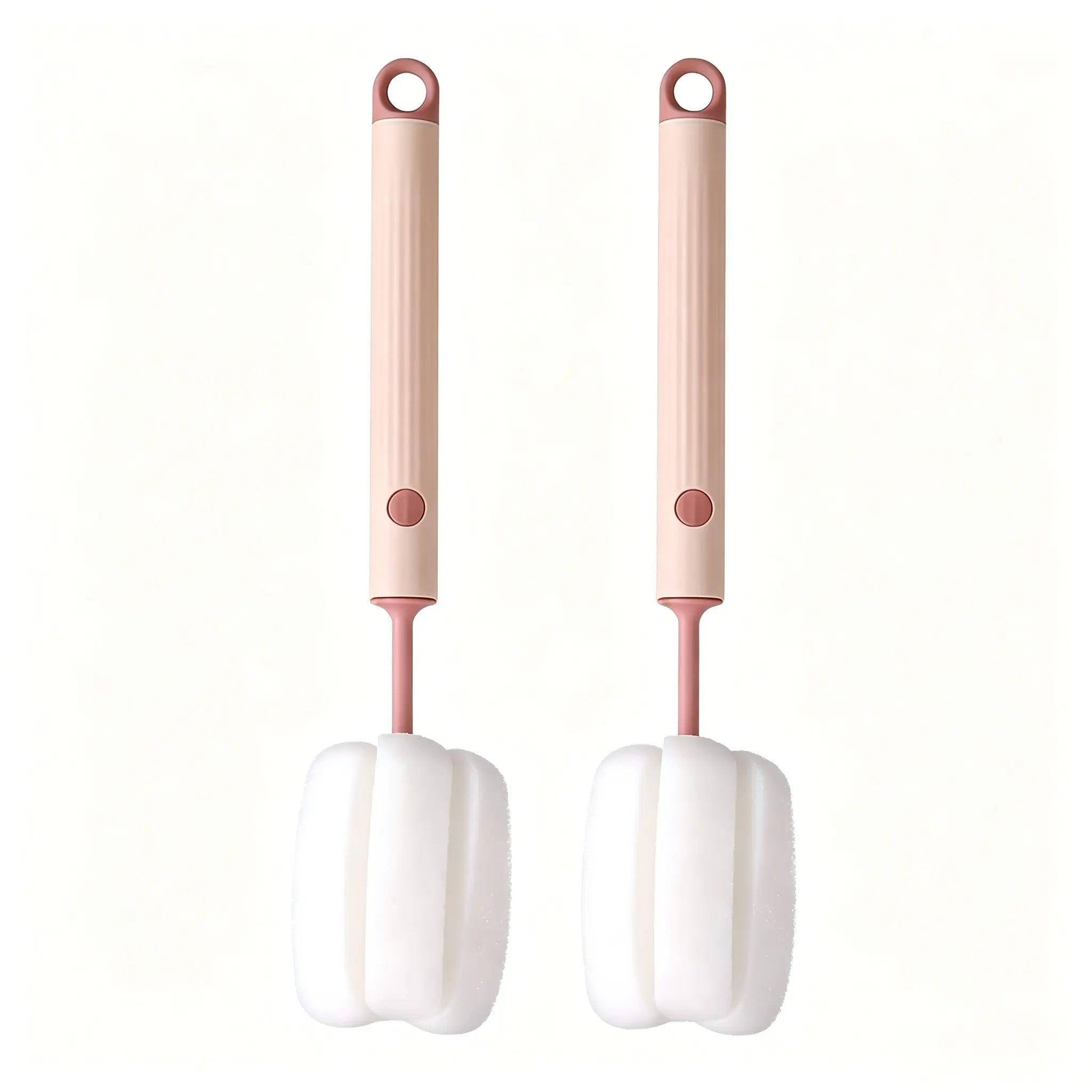 Bottle Soft Brush Set, 2-Piece Sponge Bottle Brushes, Gentle and Easy to Clean, Effective Stain Remover for Baby Bottles, Bottle Cleaning Brush