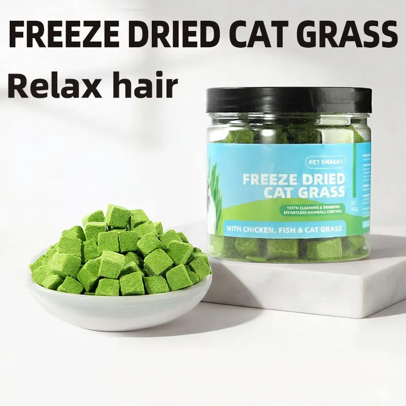 2.47oz Convenient Size Cat Grass Pellets - Feline Edible Treats, Teething Chew Toy for Cat Teeth Cleaning, Hairball Removal
