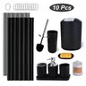Bathroom Accessories Set, 10Pcs Bathroom Set - Waterproof Shower Curtain Set with Hook (71"*71"), Toothbrush Cup/Holder, Soap Dispenser, Soap Dish, Toilet Brush, Qtip Holder & Trash Can