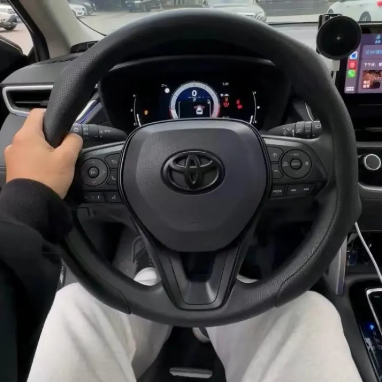 2026 new high-end Napa leather car steering wheel cover fur non-slip durable sweat card cover simple leather steering wheel cover Alcantara universal steering wheel cover breathable design sohochic