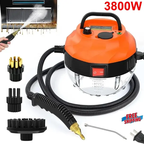 Handheld Steam Cleaner for Home, 3800W HighTemperature Pressurized Machine, 1L WaterTank, Handle-controlled Steam Output, PortableCleaning Steamer for Car, Bed Bugs, Furniture, Grout
