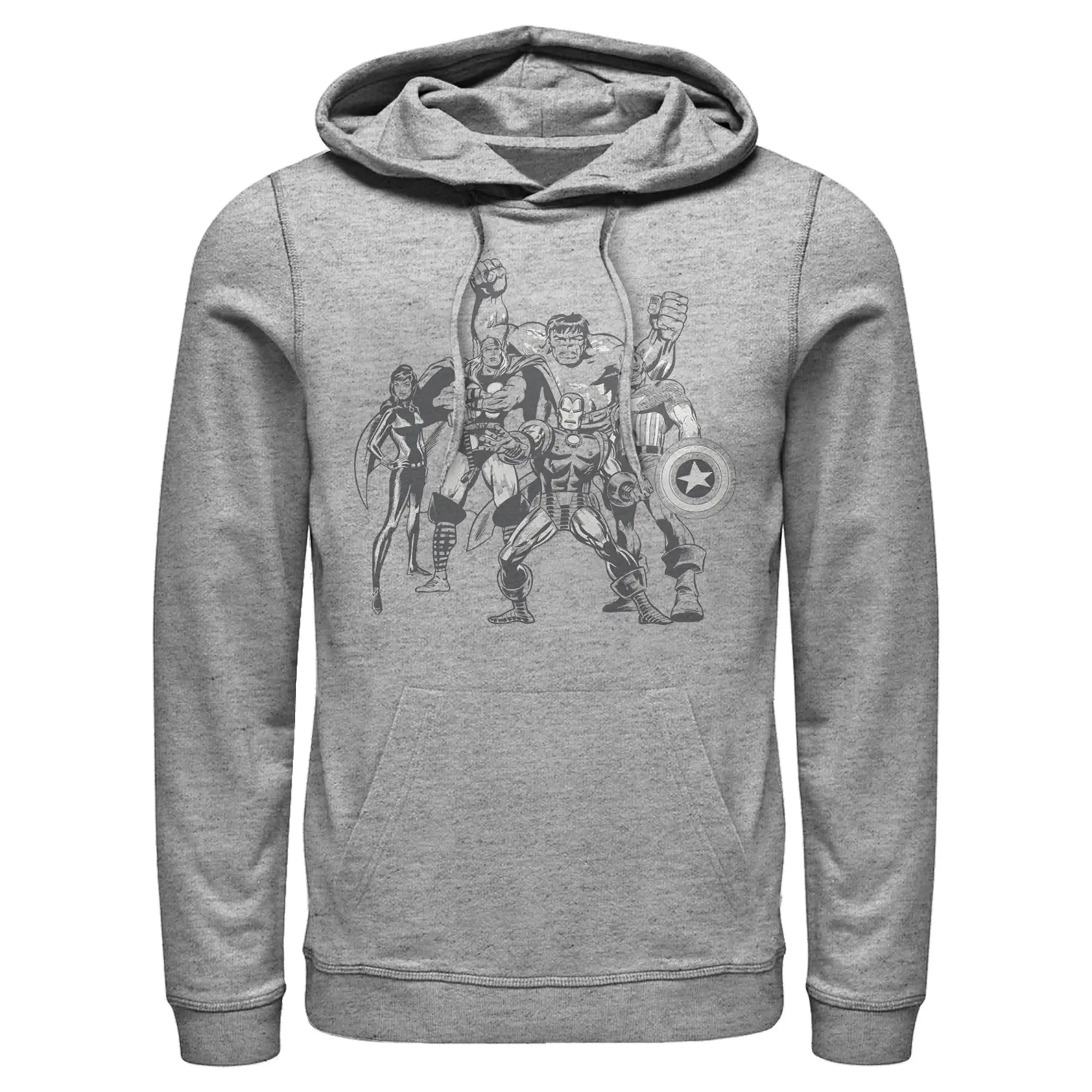 Men's Marvel Retro Avengers Sketch Pull Over Hoodie