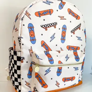 Retro Skateboard Backpack for Boys - Perfect for Back to School