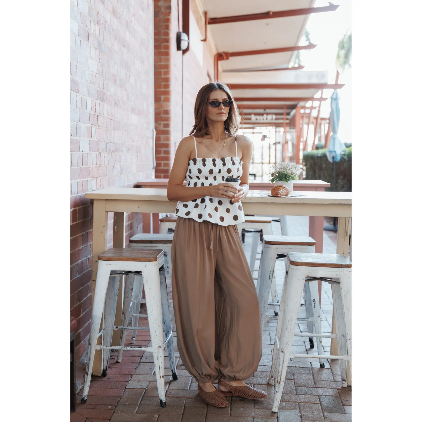 Ayvah Balloon Hem Pants - Camel