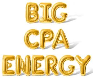 Letter Balloons - BIG CPA ENERGY 16" Inch Alphabet Letters Foil Mylar Balloon Accounting School Graduation Party Banner