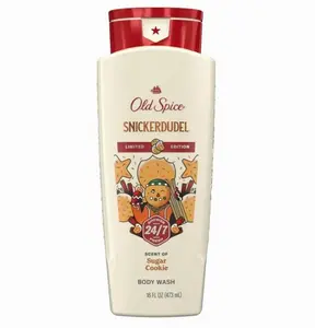 Old Spice Body Wash for Men, Holidudes Holiday Edition, 24/7 Holiday Freshness, Lasting Scent and Rich Lather, Stocking Stuffer, Snickerdudel Sugar Cookie Scent, 16 oz