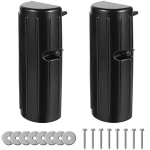 Marine Grade Boat Dock Bumpers with 304 Stainless Steel Screws, Heavy Duty Rotomolded PVC Dock Edge Guards for Saltwater & Freshwater, UV Resistant Boat Bumper Strips for Marina & Pier Protection, 2 Pack Impact Absorption Shield, White/Black
