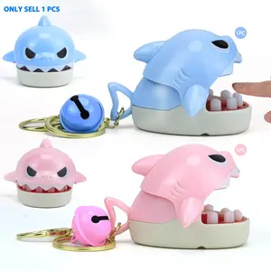 Shark Shape Stress Relief Keychain, Random Bite Design, Perfect for Adult Relaxation, Touch Feedback, Ideal Gift for Daily Use, Valentine's Day, Trendy Cute Keychain