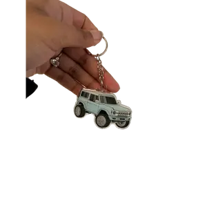 Baby Blue Ford Bronco Keychain