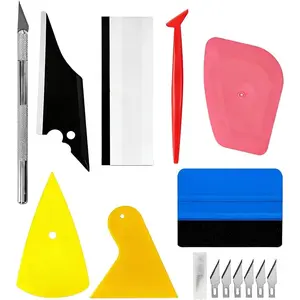 13 count  Window Tint Tools Kit,  Window Glass Protective Film Installing Tool Included Felt Squeege  , Auto Vinyl Wrap Tinting Tools, Universal for SUV RV
