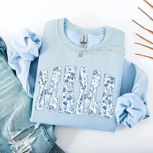 Mama Floral Sweatshirt & Tshirt, Mom Sweater, Mothers Day Gift, Girly Aesthetic Gift For Mom, Trendy Mom Shirt, Cute Mom Sweatshirt, Mama Sweater, Gift for Women